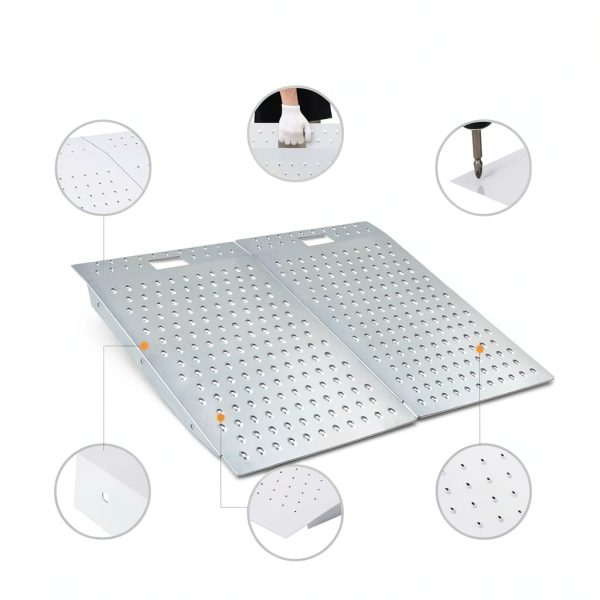 Lonsge Alloy Steel Shed Ramps for Riding Mowers-2