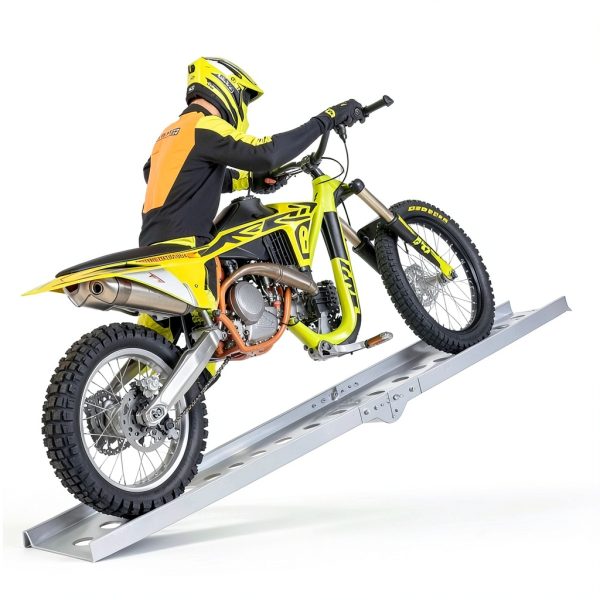 Aluminum Truck Ramp gardhom Foldable Silver-5