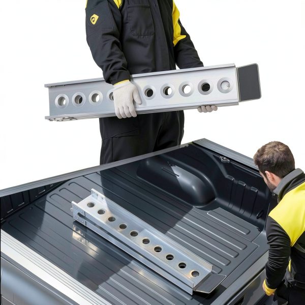 Aluminum Truck Ramp gardhom Foldable Silver-4