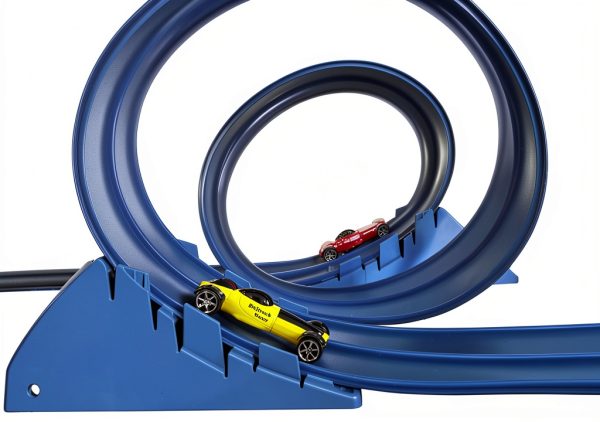 MJ Sports Blu Track Loading Ramp Kids Toy 8x6x5in-5