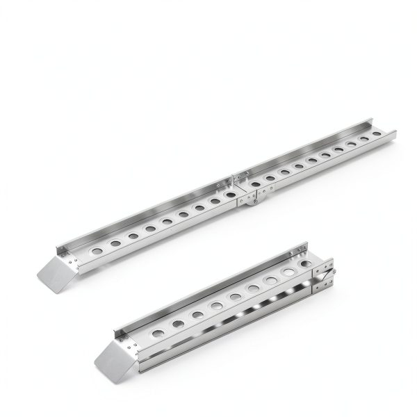 Aluminum Truck Ramp gardhom Foldable Silver-1