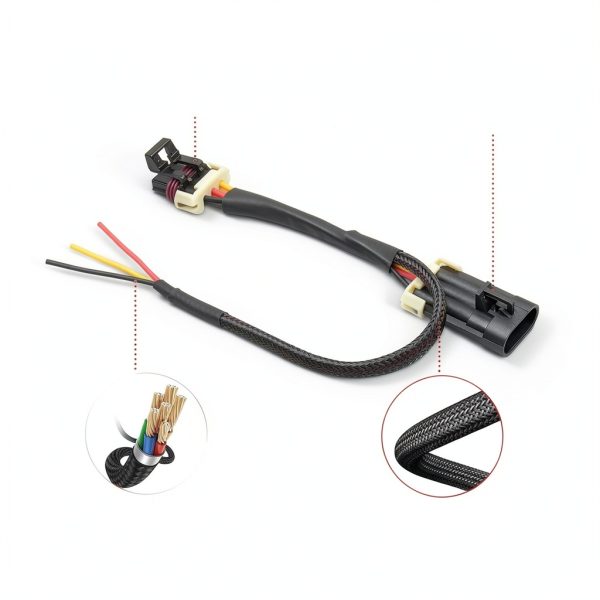 RED WOLF Can Am Maverick X3 Tail Light Wiring Harness-4