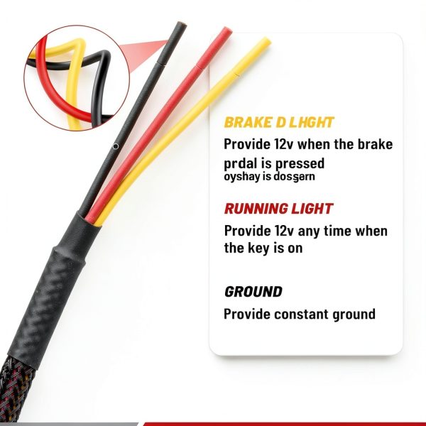 RED WOLF Can Am Maverick X3 Tail Light Wiring Harness-2