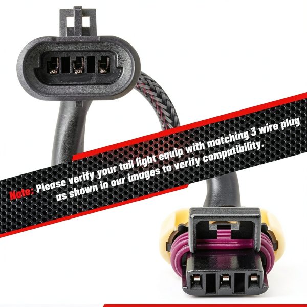 RED WOLF Can Am Maverick X3 Tail Light Wiring Harness-6