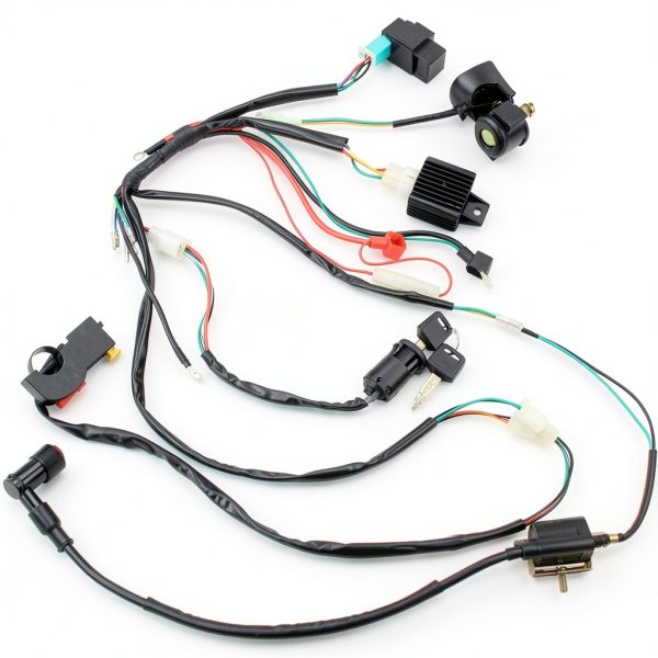DKIIGAME Electric Start Wiring Harness for 50 125cc Quad ATV Kit-4