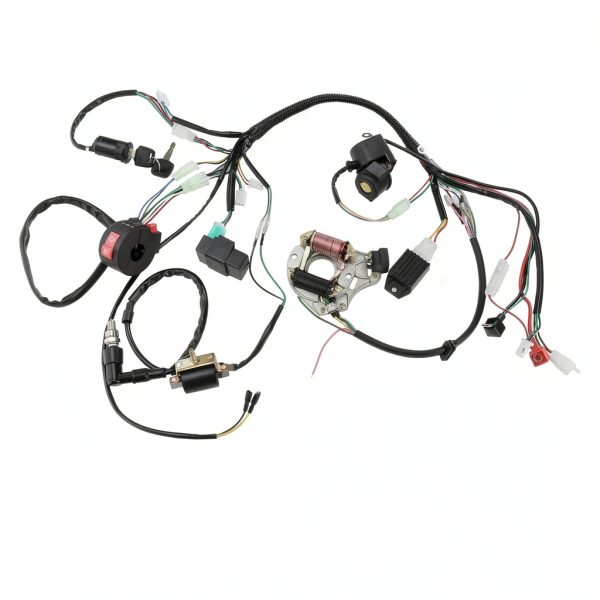 EOPOAYI 110cc ATV Wiring Harness Kit Red Black Power for Mini Quad-2