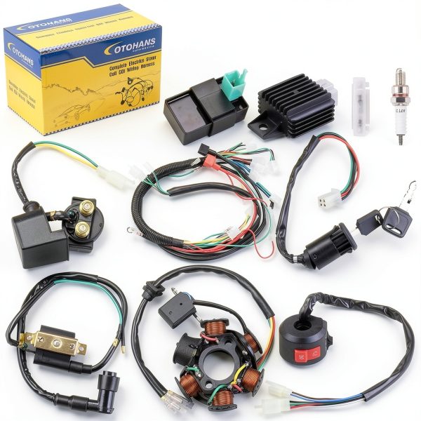 Electric Start Engine Wiring Harness OTOHANS Universal 49-125cc Kit-0