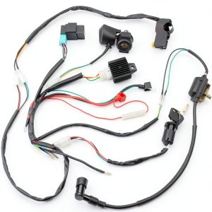 DKIIGAME Electric Start Wiring Harness for 50 125cc Quad ATV Kit-0