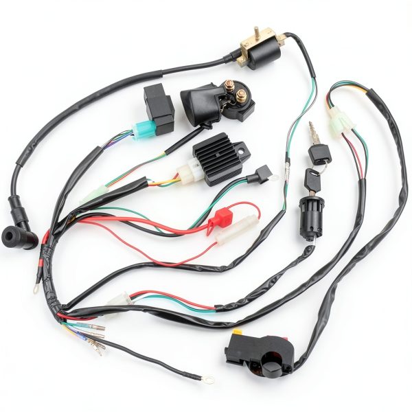 DKIIGAME Electric Start Wiring Harness for 50 125cc Quad ATV Kit-5
