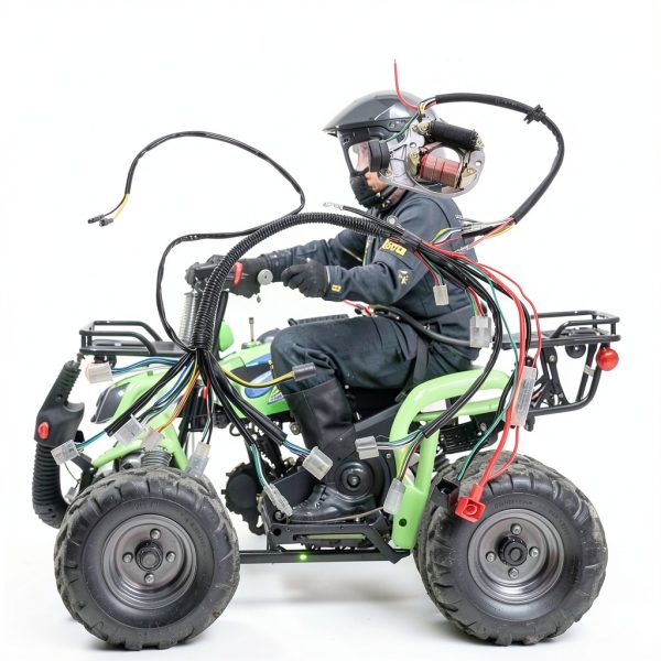 EOPOAYI 110cc ATV Wiring Harness Kit Red Black Power for Mini Quad-5
