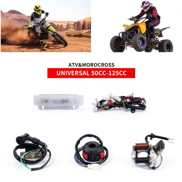 OTOHANS Automotive 110cc ATV Wiring Harness Kit with CDI and Relay-1