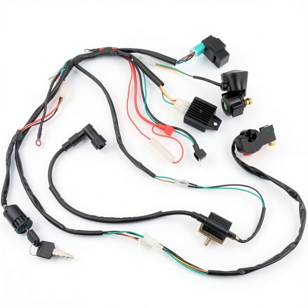 DKIIGAME Electric Start Wiring Harness for 50 125cc Quad ATV Kit-3