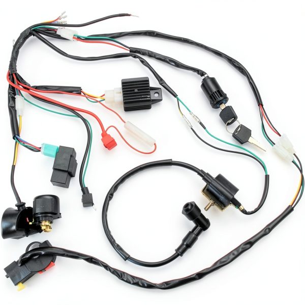 DKIIGAME Electric Start Wiring Harness for 50 125cc Quad ATV Kit-2