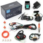 EOPOAYI 110cc ATV Wiring Harness Kit with Ignition Switch & Regulator-0