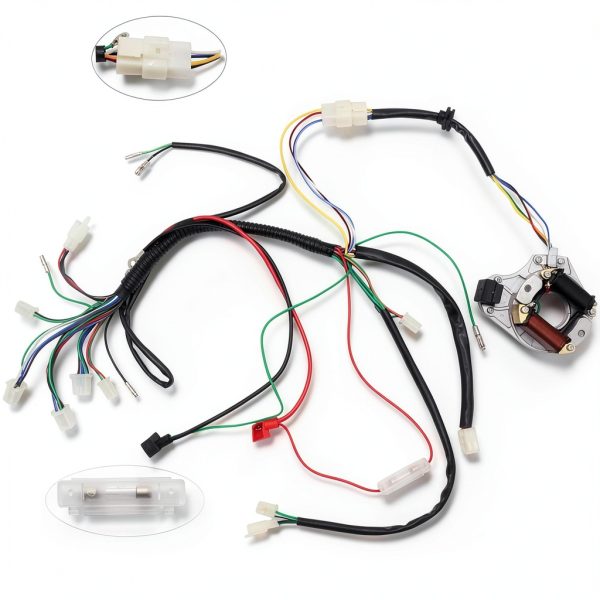 OTOHANS Automotive 110cc ATV Wiring Harness Kit with CDI and Relay-3