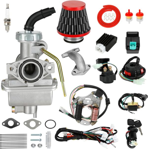 EOPOAYI PZ20 Carburetor Wiring Harness for 125cc ATV Aluminum Kit-0