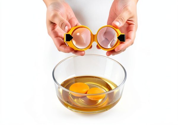 Egg Opener Set with Silicone Molds by MENDO USA – Yellow/Orange-4