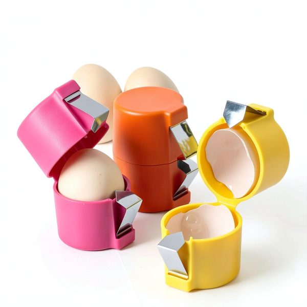 Egg Shell Opener 3PCS Egg Separator Egg Shell Opener for Hard Boiled Eggs Stainless Steel Egg Peeler, Handheld Egg Seperator Tool Kitchen Gadgets-1