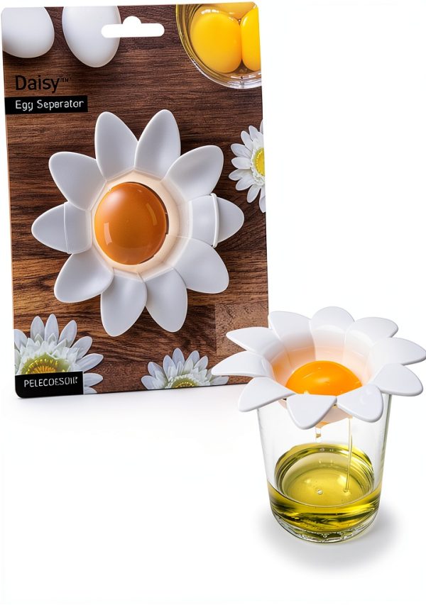 Egg Separator Peleg Design Daisy Plastic Egg White Yolk Divider White-0