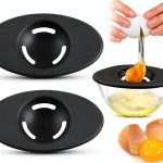 Silicone Egg Separator COKSDUPID 2PCS Gray Food Silicone Separator-0