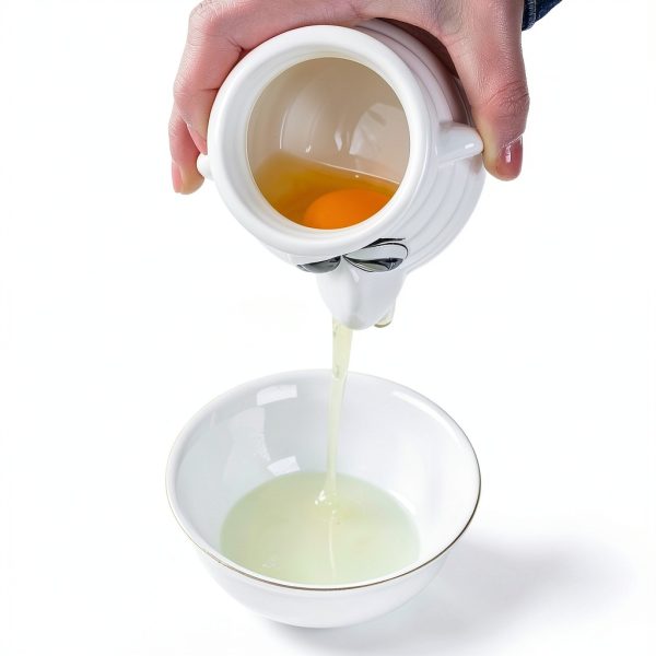 Funny Egg Separator Ceramic Mug EJOTSTSD – White Cartoon, Dishwasher-5