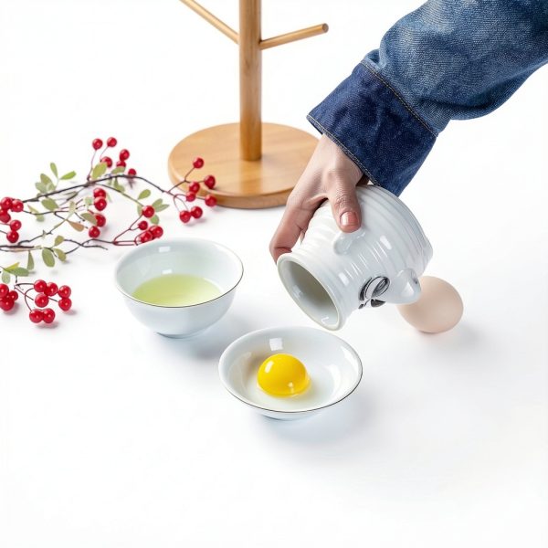 Funny Egg Separator Ceramic Mug EJOTSTSD – White Cartoon, Dishwasher-6
