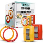 Egg Opener Set with Silicone Molds by MENDO USA – Yellow/Orange-0