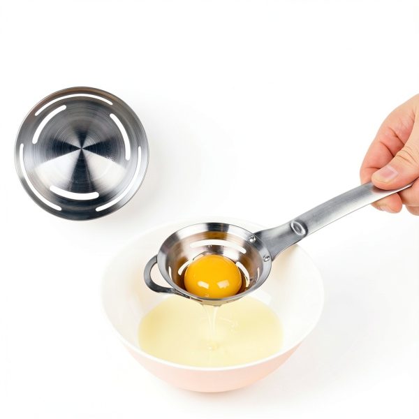 Stainless Steel Egg Yolk White Separator by BooMetCheer Six Hole Tool-1