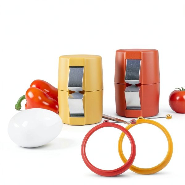 Egg Opener Set with Silicone Molds by MENDO USA – Yellow/Orange-1