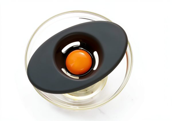 Silicone Egg Separator COKSDUPID 2PCS Gray Food Silicone Separator-4