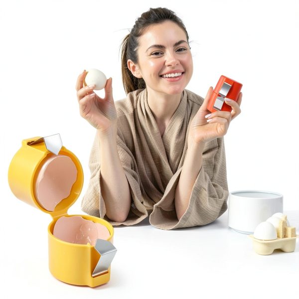 Egg Opener Set with Silicone Molds by MENDO USA – Yellow/Orange-2
