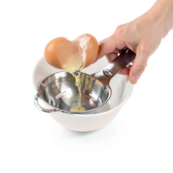 Stainless Steel Egg Yolk White Separator by BooMetCheer Six Hole Tool-4