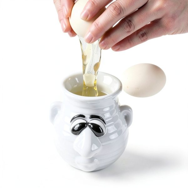 Funny Egg Separator Ceramic Mug EJOTSTSD – White Cartoon, Dishwasher-3