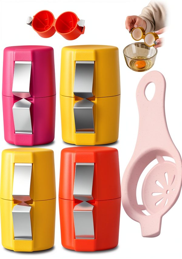 Egg Peeler 4-pack ZHLKHIOP Hard Boiled Tool with Colorful Handles-0