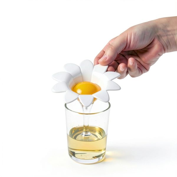 Egg Separator Peleg Design Daisy Plastic Egg White Yolk Divider White-6