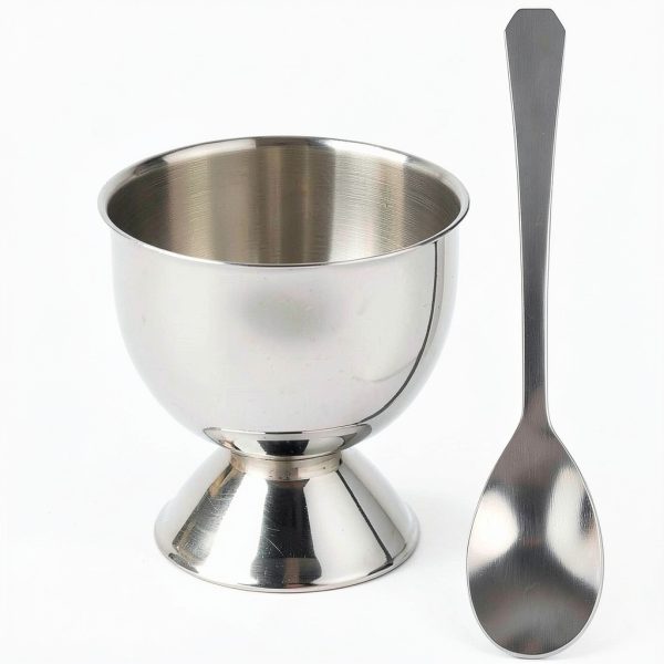 Egg Cracker Topper Set YellRin Stainless Steel Separator with 4 Spoons-2