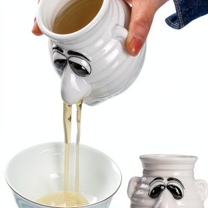 Funny Egg Separator Ceramic Mug EJOTSTSD – White Cartoon, Dishwasher-0