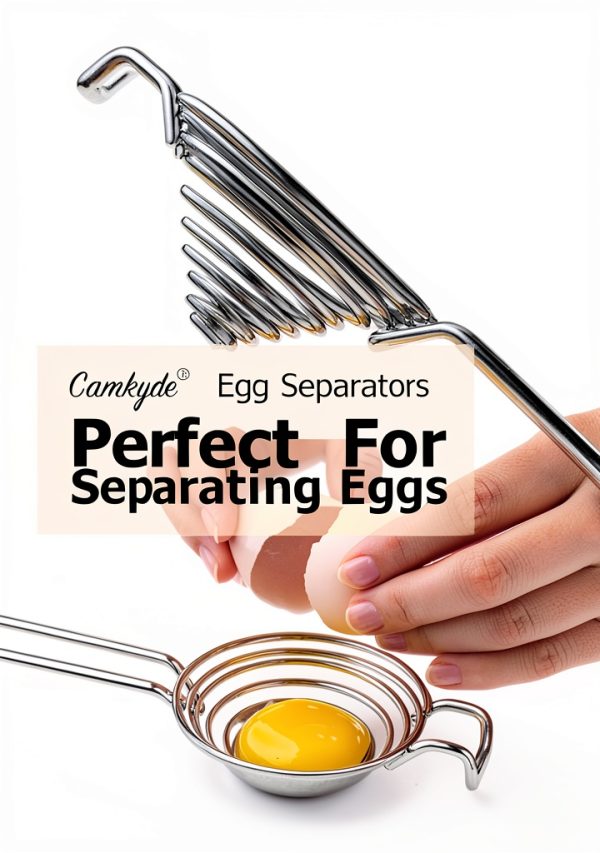 Egg Separator CAMKYDE Stainless Steel Red Model 1 Size 1-3
