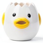 Cartoon Egg Separator Mini Sretanj Ceramic Kitchen Tool Yellow 3 inch-0