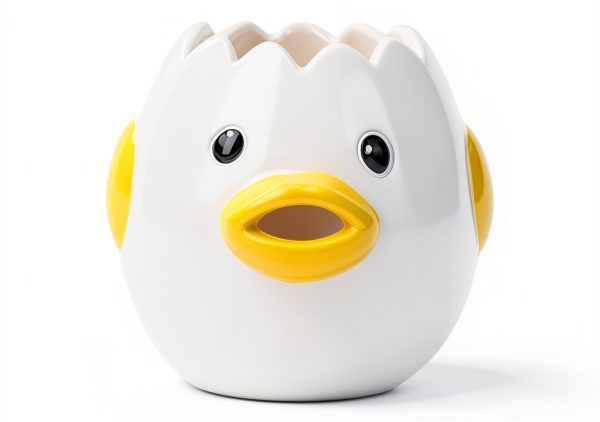 Cartoon Egg Separator Mini Sretanj Ceramic Kitchen Tool Yellow 3 inch-0