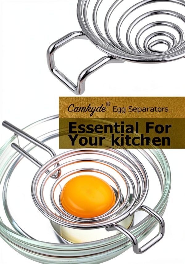 Egg Separator CAMKYDE Stainless Steel Red Model 1 Size 1-4