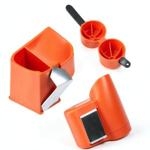 Egg Shell Opener Lioatyo 3-Piece Stainless Steel Egg Separator Orange-0