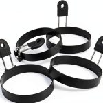 COTEY 3.5" Nonstick Egg Rings Set of 4 for Pancakes, English Muffins,-0