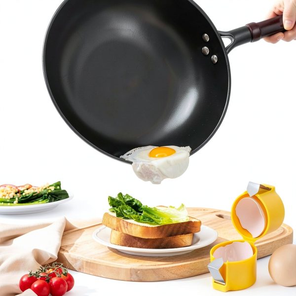 Egg Shell Opener Lioatyo 3-Piece Stainless Steel Egg Separator Orange-4