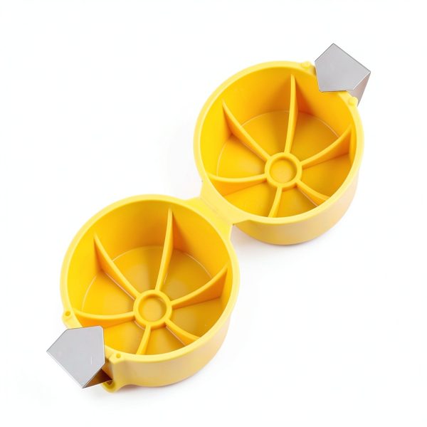 Egg Shell Opener DonPearl 3pcs Set Orange Pink Yellow Stainless Steel-5