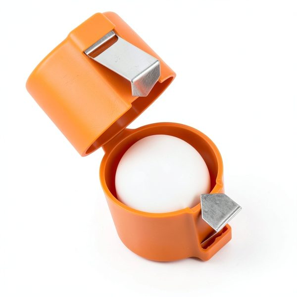 Egg Shell Opener DonPearl 3pcs Set Orange Pink Yellow Stainless Steel-6
