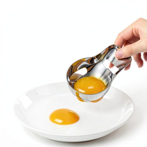 Egg Yolk Separator Sretanj Food Grade Stainless Steel Manual Silver-3